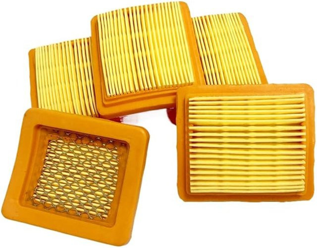 5er Set Luftfilter für Honda GX50 47,9 CC 4-Takt Motoren, Farbe: Gelb, B/T/H: 80 x 70 x 20 mm - Bild 1