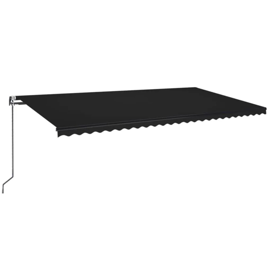 vidaXL Automatische Markise mit LED und Windsensor aus Aluminium und Polyester, Farbe: Anthrazit, B/T: 600 x 350 cm - Bild 2