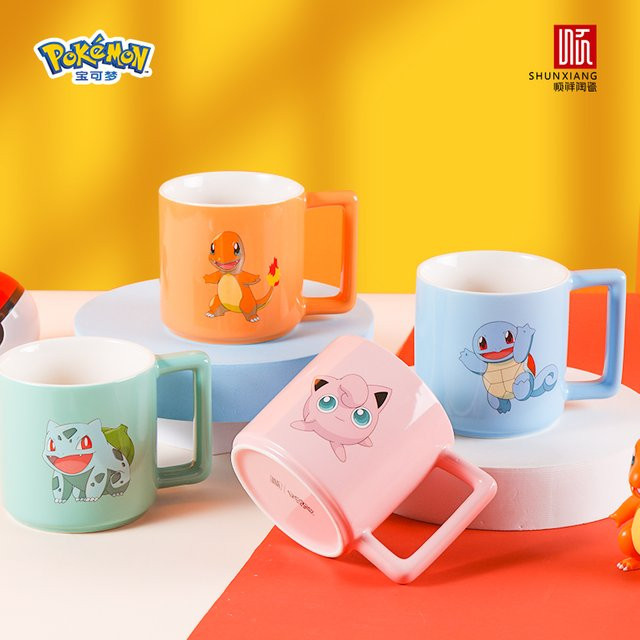Shunxiang Pokemon Keramiktasse mit Bulbasaur, Charmander, Squirtle und Jigglypuff in Multicolour - Bild 1