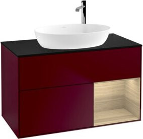 V&B Waschtischunterschrank Finion 100 mit Ablageplatte in Blau, Breite: 100 cm, Tiefe: 50,1 cm, Höhe: 50,1 cm - Bild 1