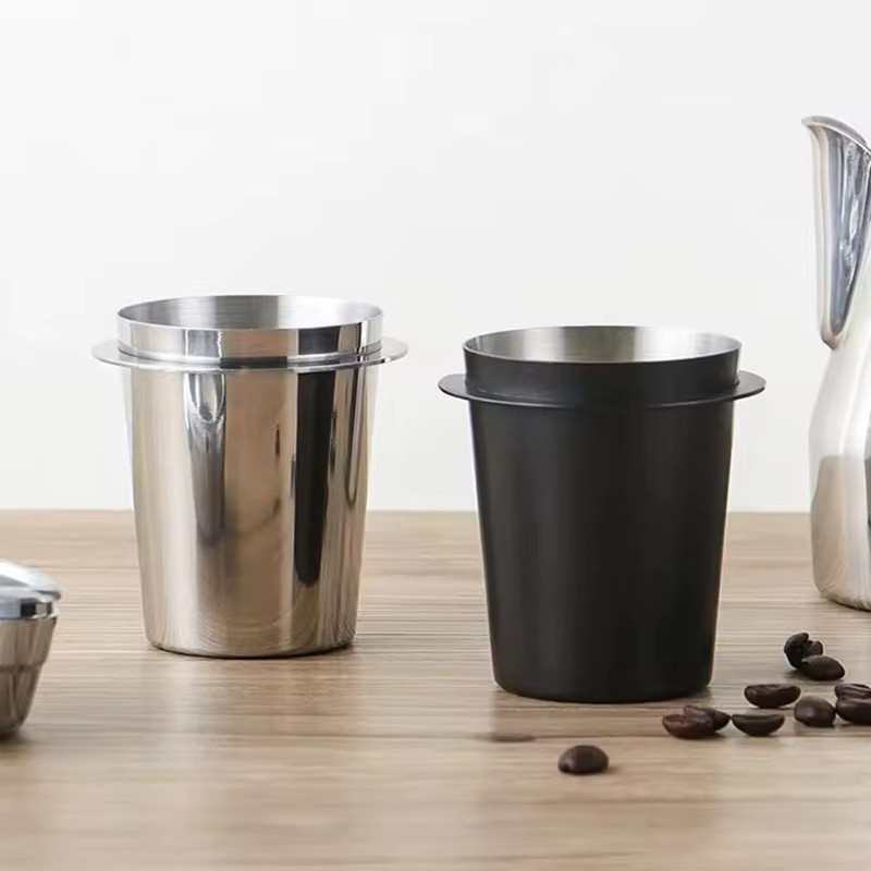 PGY Kaffee Dosierbecher aus Edelstahl in Silber für Espresso Siebträger und Mühlen, Durchmesser: 51 mm, 53 mm oder 58 mm - Bild 2