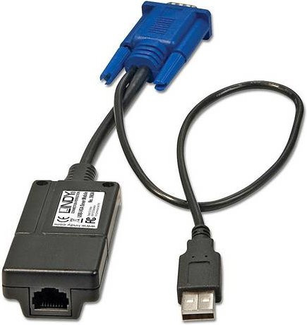 LINDY KVM-Extender Computer Access Module USB & VGA in Schwarz und Blau für bis zu 100 m Reichweite - Bild 1