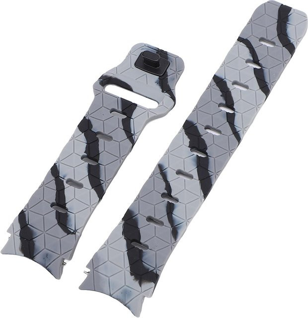 Fishine Uhrenarmband Silikon, Fußballmuster, Schwarz, Grau, Unisex - Bild 1