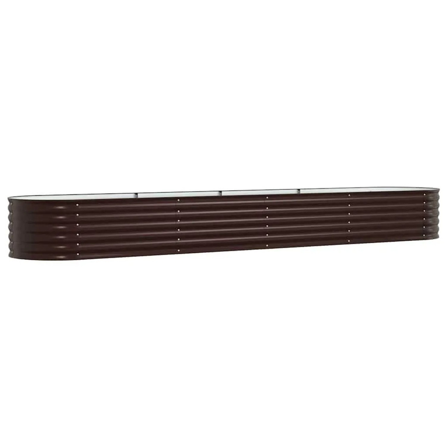 vidaXL Hochbeet aus Stahl in Braun, B/T/H: 400 x 80 x 44 cm - Bild 2