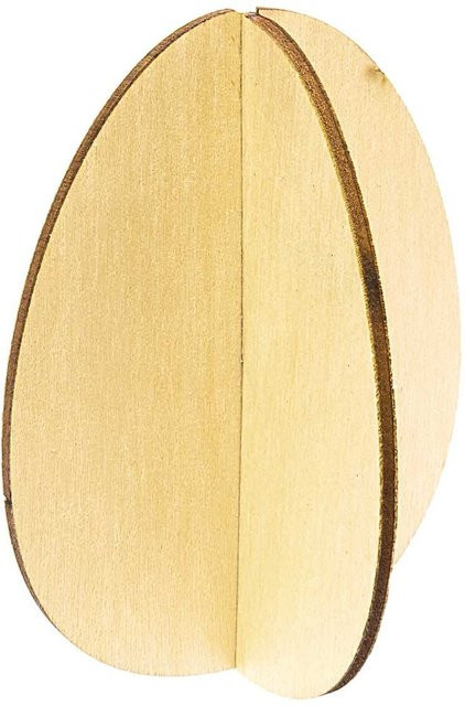 Rico Design Steckeier aus Holz in Braun für Ostern, 3 Stück, B/H: 5 x 7 cm - Bild 1