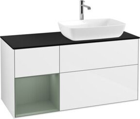 V&B Waschtischunterschrank Finion mit Wandbeleuchtung, Farbe Weiß lackiert, Breite: 120 cm, Tiefe: 50,1 cm, Höhe: 50,1 cm - Bild 1