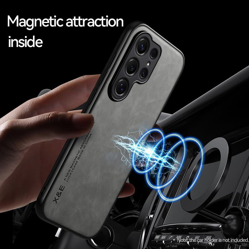 Luxus Leder Handyhülle für Samsung Galaxy S23 S24 S25 S26 Ultra Plus FE und A-Serie in Grün - Bild 3