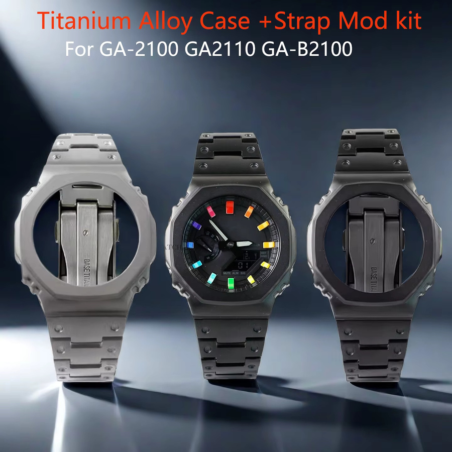 Casioak Upgrade-Kit Uhrenarmband und Gehäuse, Titanlegierung, Unisex - Bild 2
