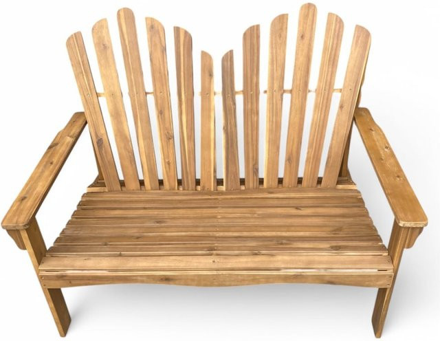 Prestige Home 2-Sitzer Adirondack-Gartenbank aus Akazienholz in Dunkelbraun, B/T/H: 125 x 80 x 94 cm - Bild 1