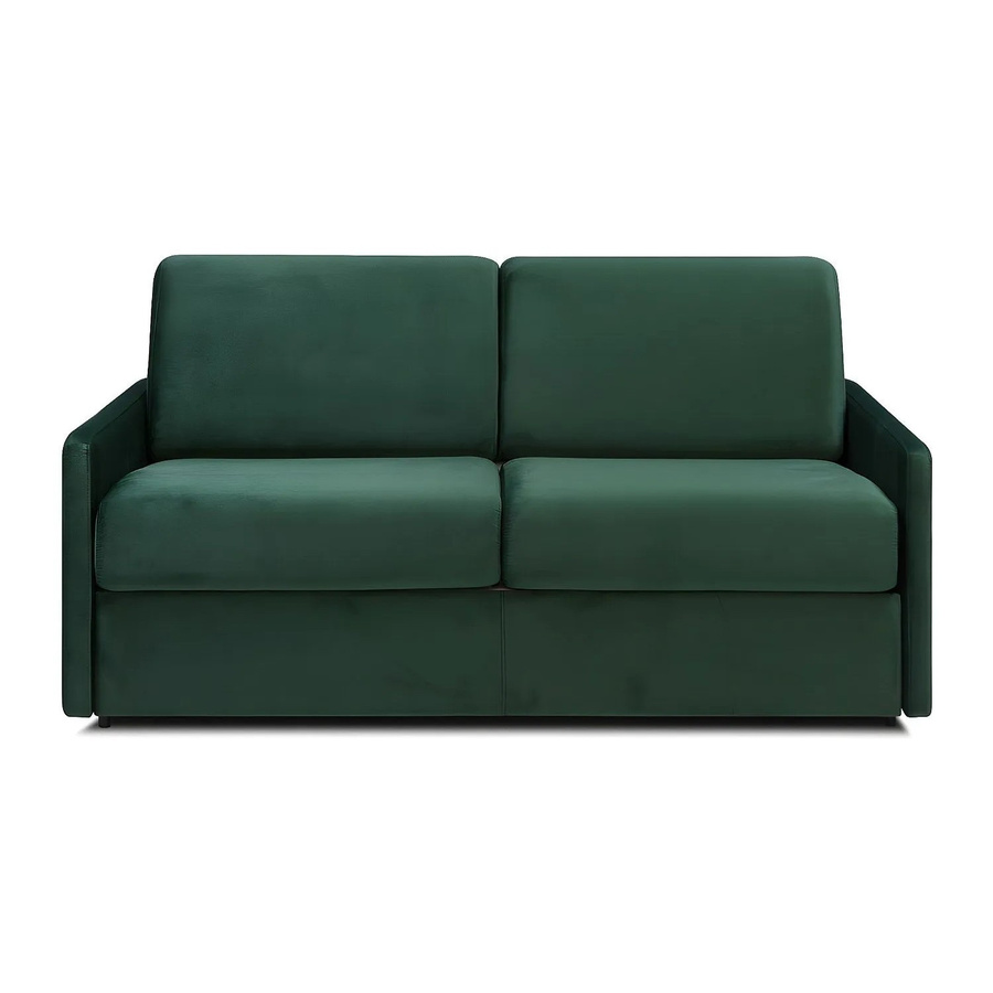 Vente-unique Schlafsofa Calife in Tannengrün mit Samtbezug, Breite: 170 cm - Bild 2