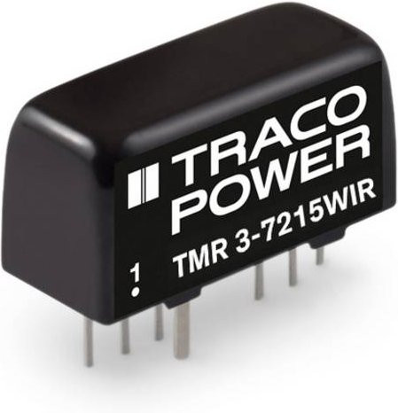 TracoPower TMR 3-2412WIR DC/DC-Wandler, Print, Schwarz, 24 V/DC, 250mA, 3W, 1 Ausgang - Bild 1