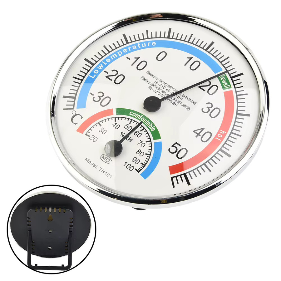 HpLive Thermometer Hygrometer analog in Weiß zur Messung von Temperatur und Luftfeuchtigkeit mit Messbereich -30 bis 50 °C - Bild 6