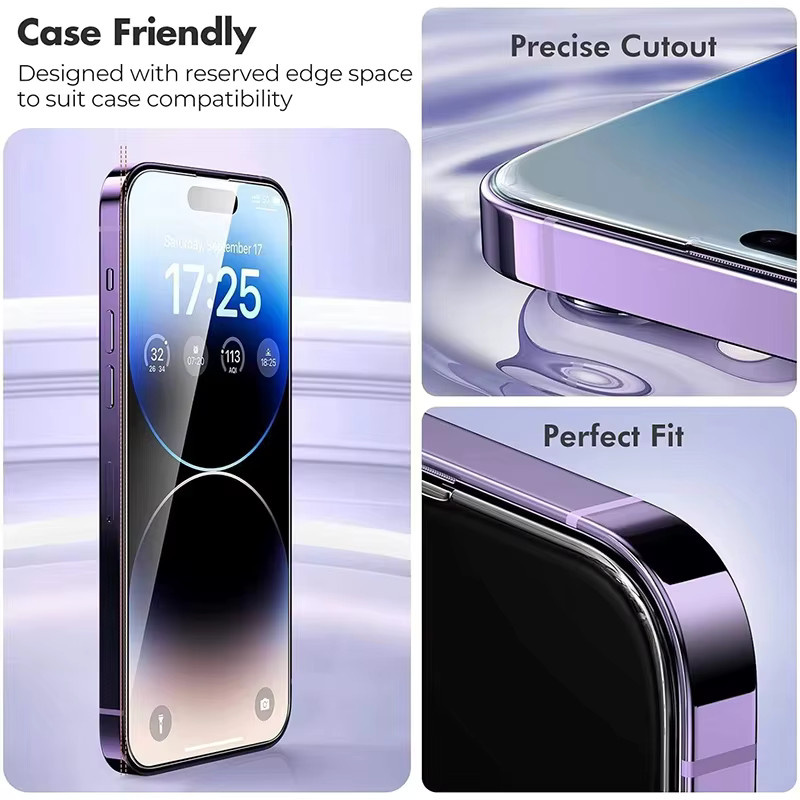 3er-Set gehärtetes Schutzglas für Samsung Galaxy S25 FE 5G, S24 FE, A56, A55, A36, A35, A26, A25, A15, A16, A17, A07, A05, A06, A12, A73 in Transparent - Bild 3