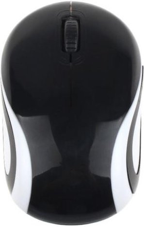COOLMOON Drahtlose optische Maus 2,4 GHz mit 800/1200 DPI für PC und Laptop, Schwarz - Bild 1