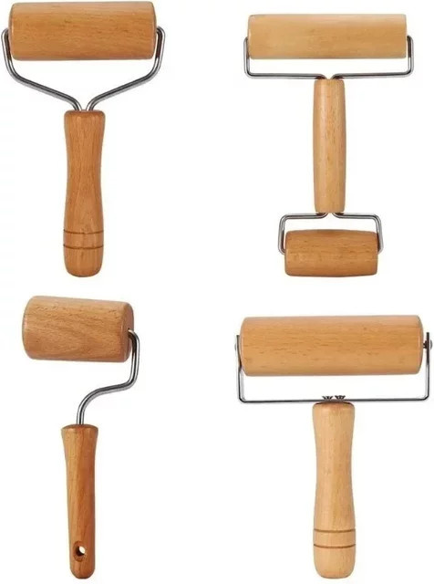 Holz Nudelholz in Braun für Gebäck, Pizza und Kekse - Bild 1