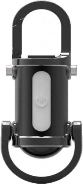 YJMP Super Lighting COB LED Mini Schlüsselanhänger Taschenlampe, USB wiederaufladbar, Schwarz - Bild 1