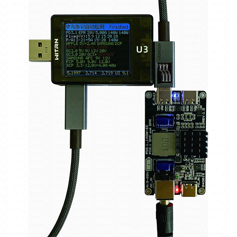 DYKBmetered PD3.1 140W USB-C Schnellladestation mit 5A Hochleistungs-DC-Buck Technologie in Schwarz für Auto und Desktop - Bild 4