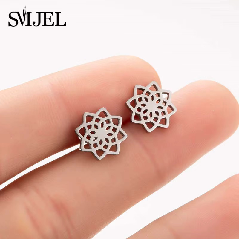 SMJEL Ohrstecker Edelstahl, Bohemian, Silber, Damen - Bild 1