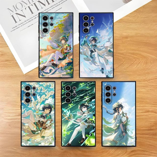 Venti Genshin Impact Handyhülle für Samsung Galaxy S25 S24 S23 S22 S21 S20 Plus 5G Frosted Non-Slip Soft Cover in Multicolour - Bild 1