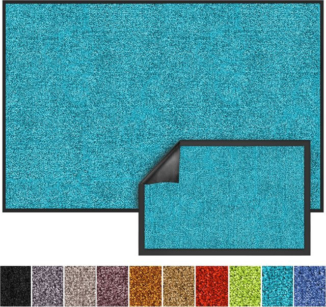Schmutzfangmatte floordirekt Rhine in Türkis, B/T: 400 x 200 cm, rutschfest und waschbar - Bild 1