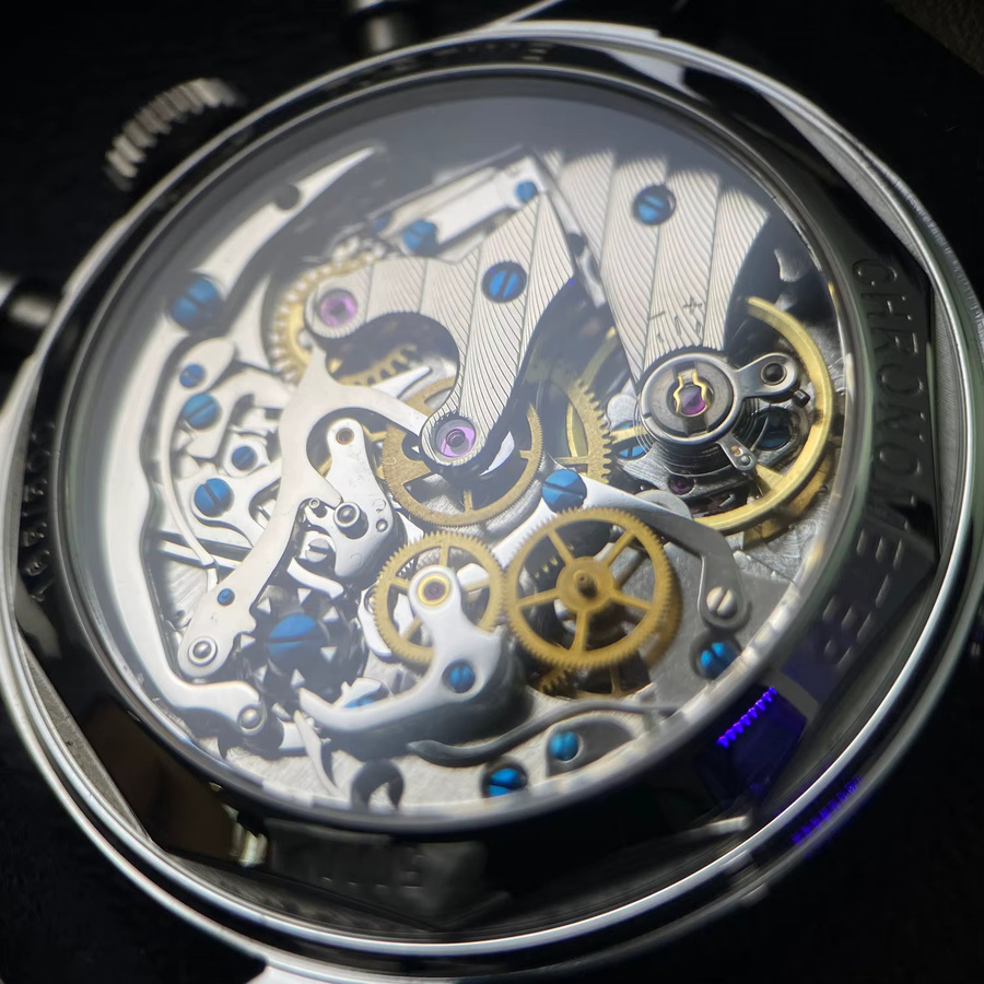 Gull Tron Chronograph, Herren, Edelstahl, Handaufzug, 40 mm, Leder - Bild 2