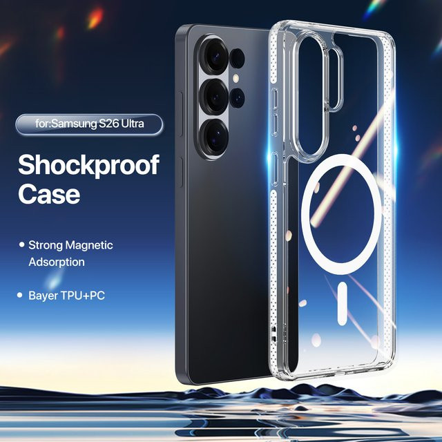 DUX DUCIS Magnetische Transparente Handyhülle für Samsung Galaxy S26 Ultra, S26 Plus, S25 Ultra und S25 Edge mit sturzsicherem TPU-Rahmen - Bild 1
