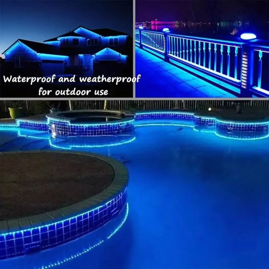 XIWANGFIRE Solar LED Lichterkette RGB Outdoor Wasserdichte String Lights für Garten, Weihnachten und Hochzeit - Bild 5