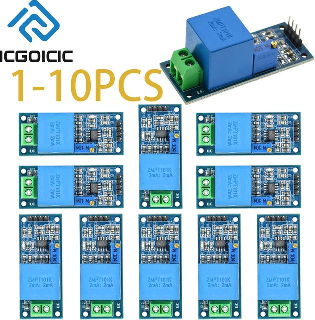 ZMPT101B AC-Spannungssensormodul für einphasige Spannungserkennung von 0–250 V in Blau für Arduino und STM32 - Bild 1