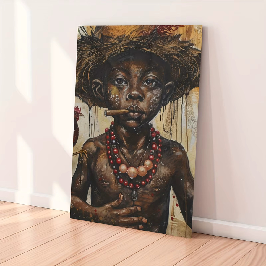 HELLOYOUNG Yoruba Orisha Kunstdruck – Afrikanische Wanddekoration Ifa Orisha in Multicolour, Breite: 30,0 cm, Höhe: 20,0 cm - Bild 2