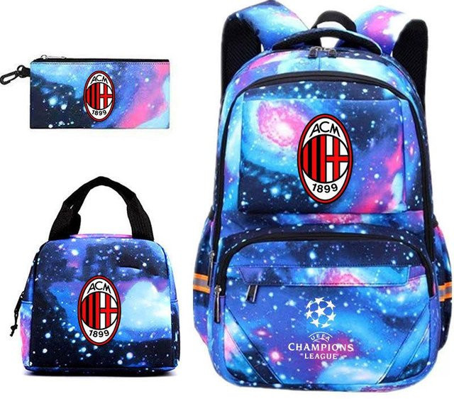 3-teiliges Schulrucksack-Set für Schüler aus Oxford-Stoff mit Federmäppchen und Schultergurt, Mehrfarbig, 56-75L - Bild 1