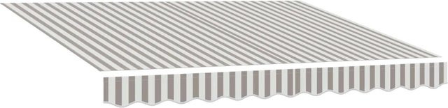 vidaXL Markisenersatzstoff aus Polyester in Hellgrau und Weiß, B: 500 cm, H: 300 cm - Bild 1