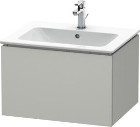 Duravit Waschtischunterschrank L-Cube in Betongrau, wandhängend mit 1 Auszug, B: 62 cm, T: 48,1 cm, H: 40 cm - Bild 1