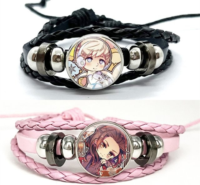 CLWANLUO Lederarmbänder, Glaskuppel-Druckknopfarmband und Armreifen, Unisex - Bild 1