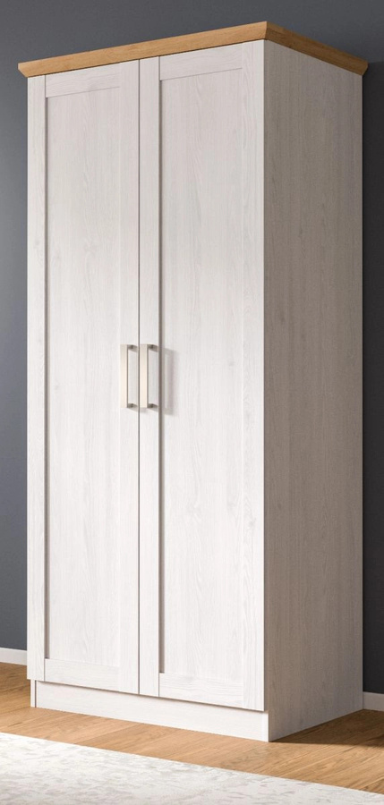 Kleiderschrank Mirano Landhausstil in Weiß Lärche B: 84 cm, H: 185 cm - Bild 1