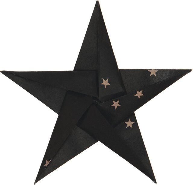 Rico Design Paper Poetry Bascetta Origamipapier Sterne in Schwarz-Gold, 10 x 10 cm - Bild 1