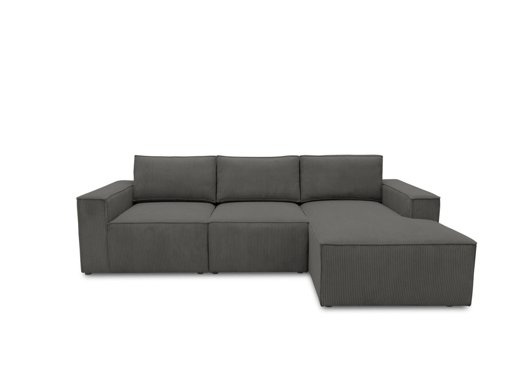 DOMO Cannes Ecksofa mit Longchair in Grau, L-Form mit Schlaffunktion und Polsterung, B/T/H: 273 x 172 x 45 cm - Bild 2