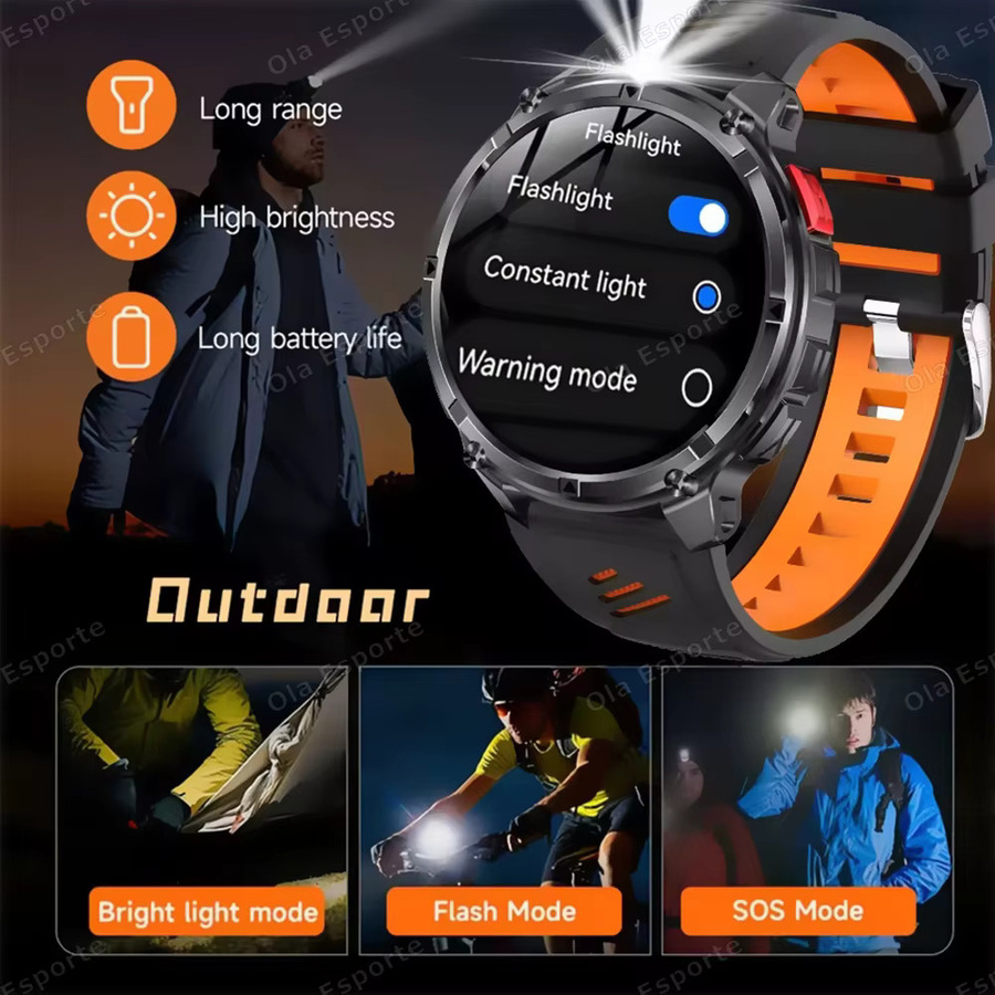 Ola Esporte Smartwatch, Blau, GPS, 5 ATM, Silikon, Rund - Bild 2