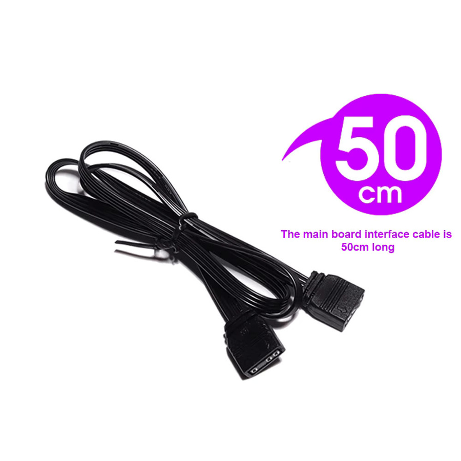 Asus Aura Sync Kompatibler ARGB RGBW Hub Splitter Adapter mit SATA Power für LED Streifen und PC Lüfter, Schwarz - Bild 3