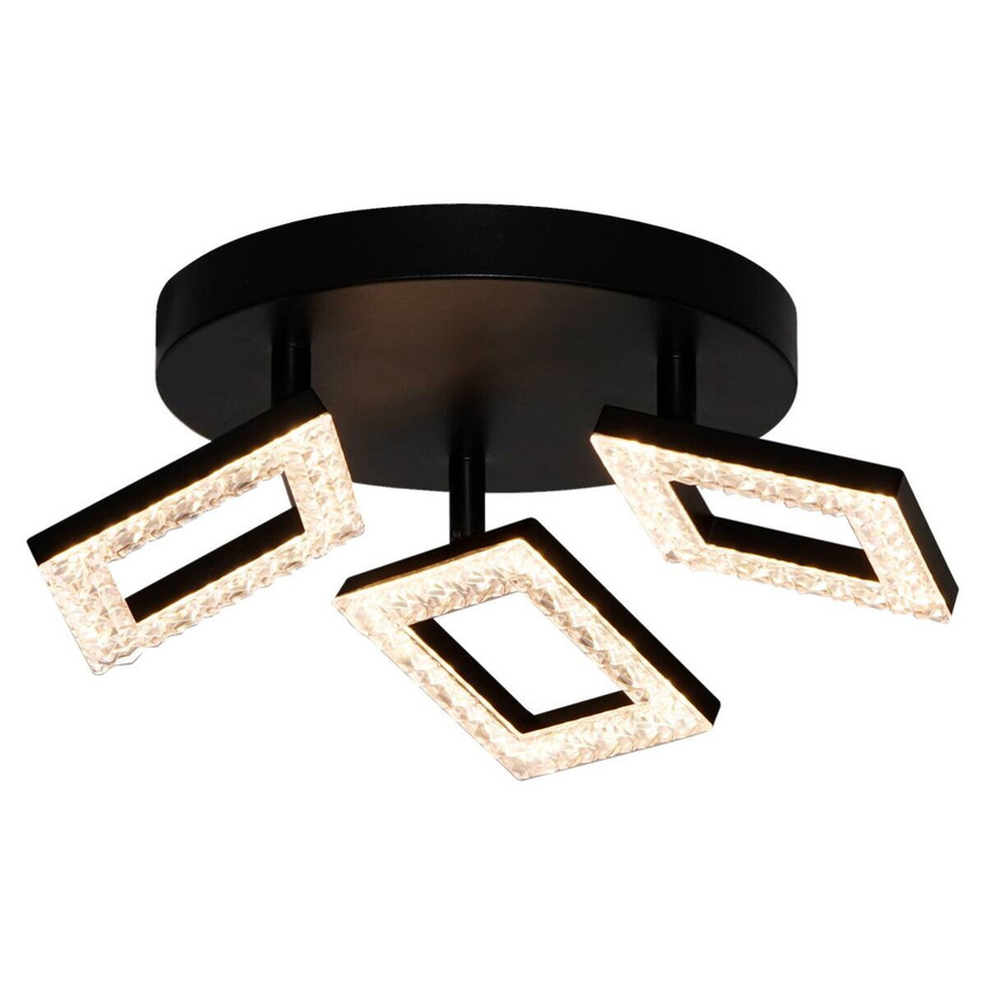 Pocoline LED-Spotrondell Kalea, 3-flg., Schwarz, H: 8 cm, D: 22 cm - Bild 2