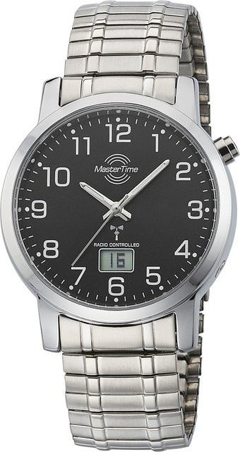 Master Time Herrenuhr, Analog-Digital, Quarz, Edelstahl, 41 mm, Schwarz - Bild 1