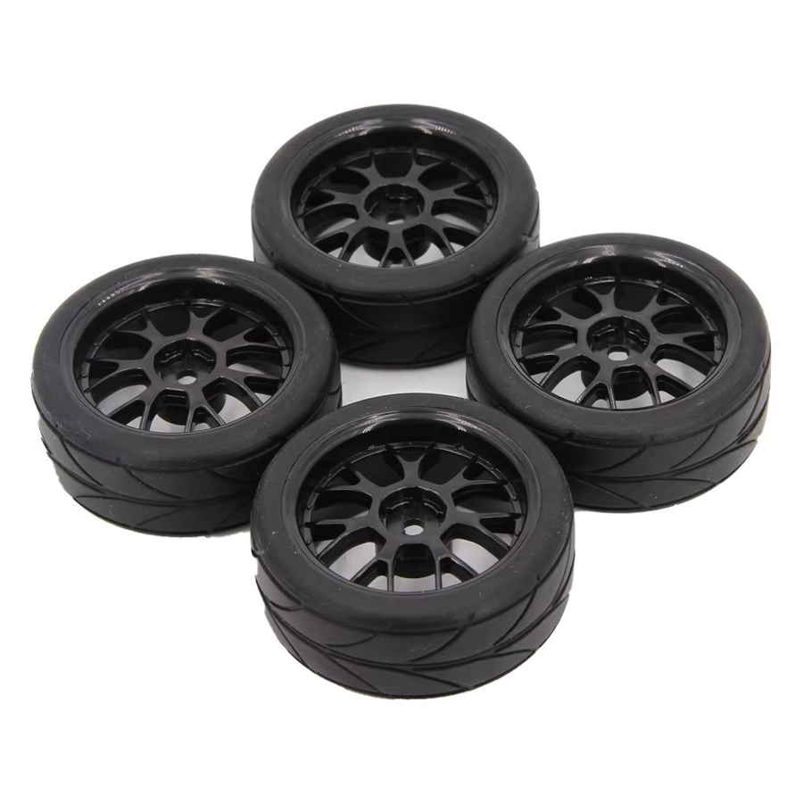 NeebRC RC-Reifen, 4-teiliges Set, 1,9 Zoll, 65mm, 12mm Sechskant-Nabe, Gummi, Schwarz, 1:10 - Bild 5