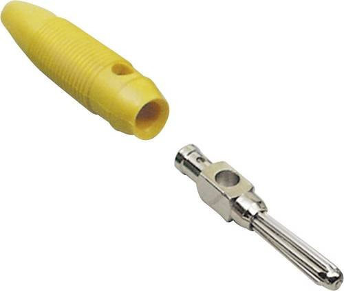 BKL Electronic 072179 Büschelstecker gerade in Gelb mit 4mm Stift-Durchmesser - Bild 1