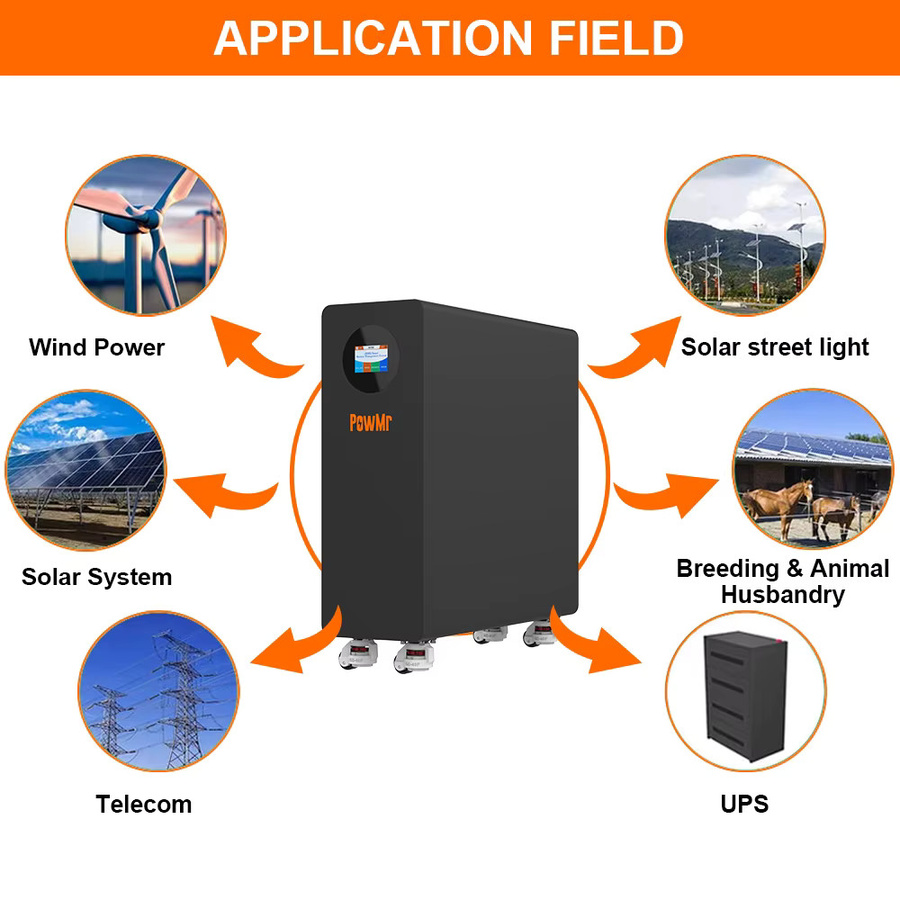 PowMr LiFePO4 Batterie 48V 51.2V 300Ah 15KWH mit intelligentem BMS in Schwarz - Bild 3