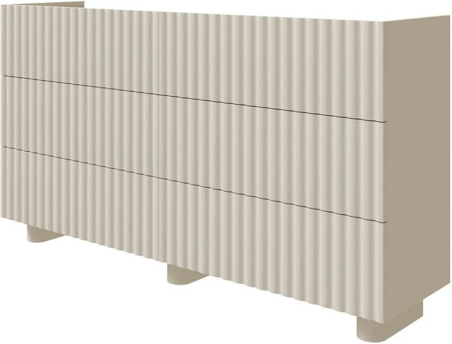 Selsey Kommode Fiorra mit sechs Schubladen in Kaschmir, modern und geriffelt, Breite: 147 cm - Bild 1