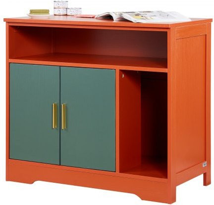 VEVOR Katzenschrank aus Holz mit Regal und Stauraum im modernen Stil, Rot & Grün, B/T/H: 79,2 x 43,0 x 71,0 cm - Bild 1