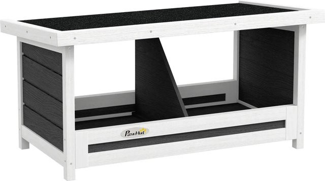 PawHut Nistkasten aus Tannenholz in Weiß und Grau, B: 37 cm, H: 34 cm, T: 66 cm - Bild 1