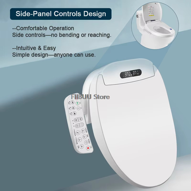 FIIBUU Elektrischer intelligenter Bidet-Toilettensitz in Weiß mit beheiztem Sitz und Warmwasserfunktion - Bild 2