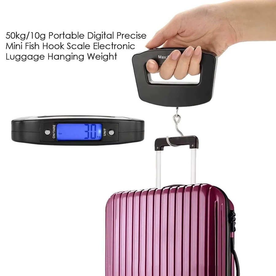 DIDA BEAR Digitale Reisewaage mit LCD-Display in Schwarz, Tragbare elektronische Gepäckwaage bis 50 kg - Bild 6
