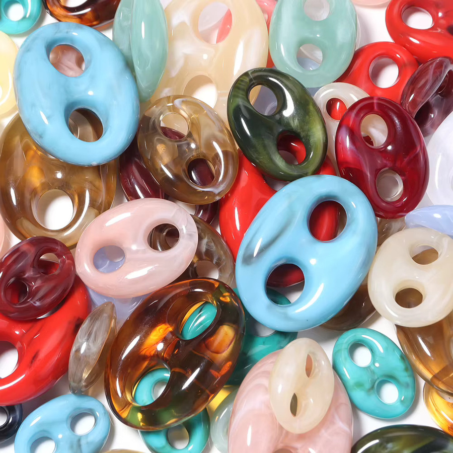 louleur Acrylperlen Schweinenasen-Perlen, Verbinder, DIY-Zubehör - Bild 6