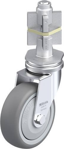 Blickle LRA-TPA 75KF-E07 Lenkrolle in Grau und Silber mit 75 mm Rad-Durchmesser und 75 kg Tragfähigkeit - Bild 1